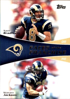 2011 Topps Faces of the Franchise #BJ Sam Bradford Steven Jackson ST. LOUIS RAMS