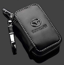Mazda Schlüsselanhänger Schlüsseltasche Schwarz Autoschlüsselbox Lanyards Leder