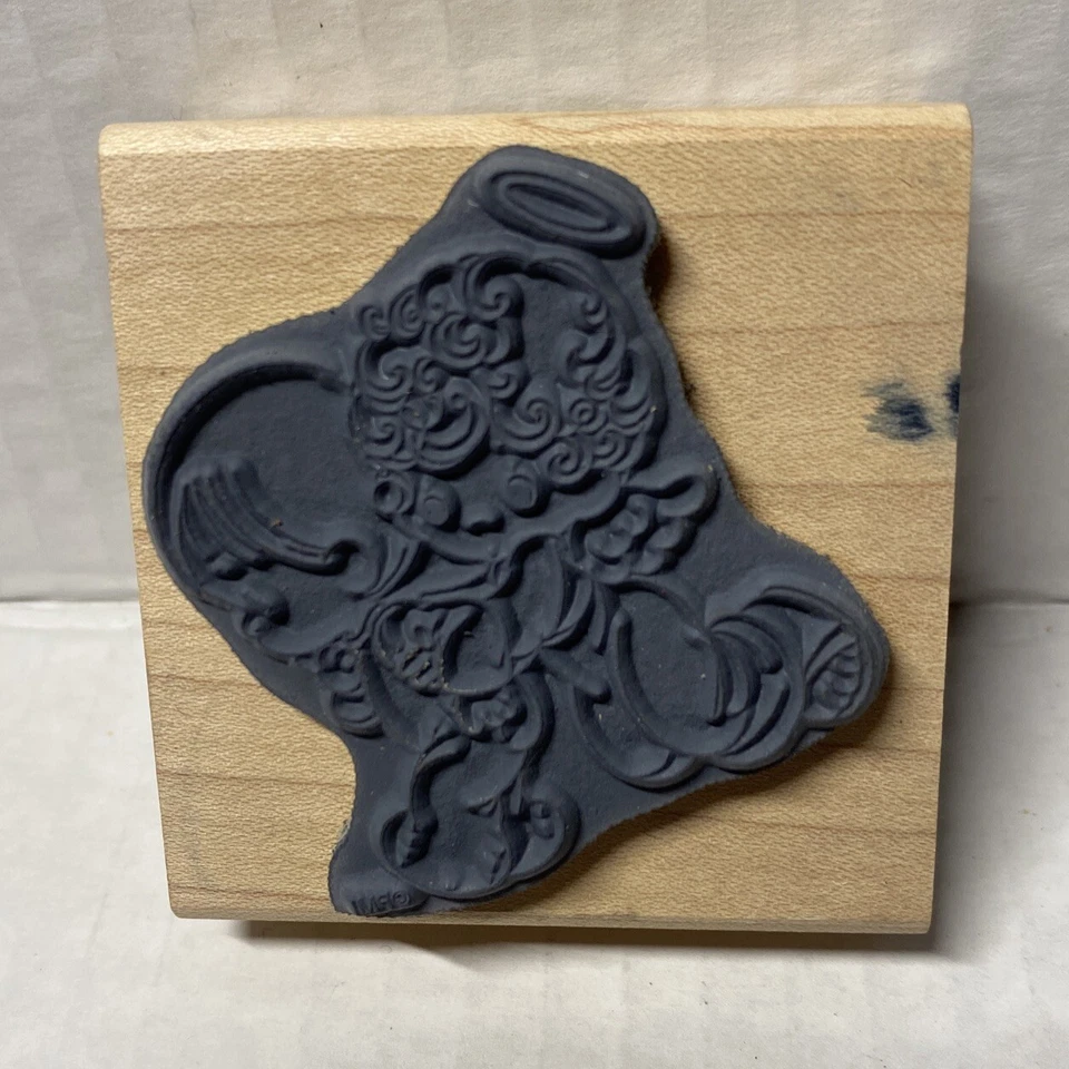 Precious Moments First Step Guardian Angel Rubber Stamp Stampendous UF001 - Image 2 of 4