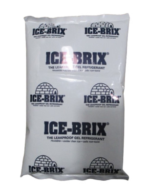 Ice-Brix Leakproof Reusable Gel Refrigerant - Colder Than Ice, Non-Toxic 6''x4''
