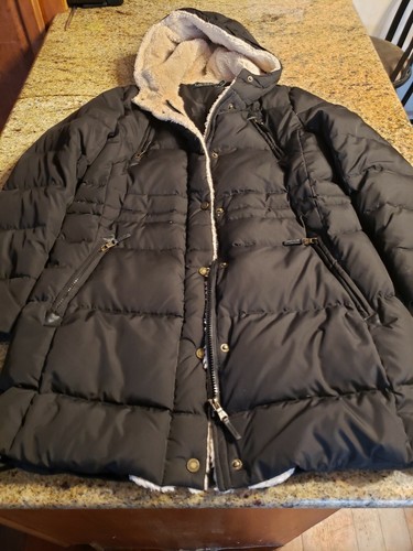 Down Coat Jacket Puffer Hooded Faux Fur 