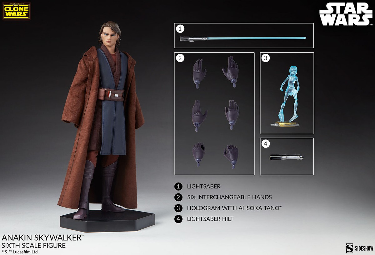 SF・ファンタジー・ホラー Star Wars: The Clone Wars Anakin Skywalk Anakin Skywalker Clone Wars Sixth Scale Figure - Comic Spot