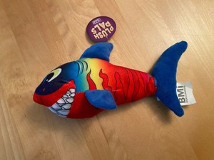 red shark plush
