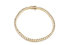 10k Yellow Gold 4 CTW Diamond Bracelet 7.5"