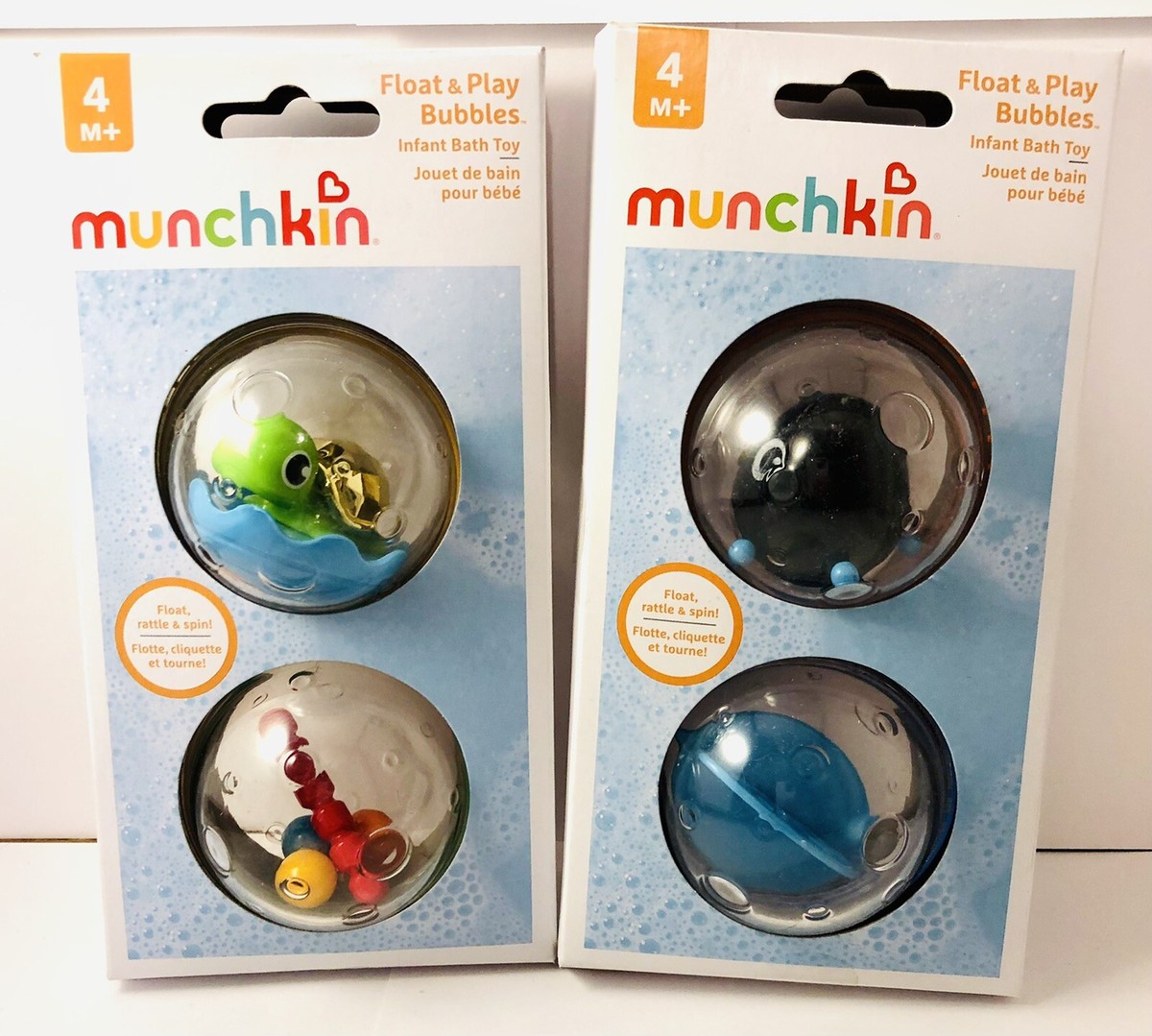 Jouets Bain Bébé Flottants Jouets De Bain Munchkin - 2 Bulles Flottantes Avec Anneaux Et Effets Sonores Boat Bath Toy