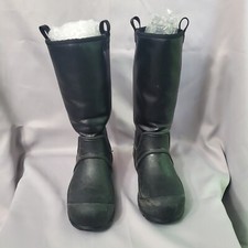 Ugg Boot Girls Children Black Raincloud Tall Waterproof Rain Boot Lined