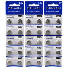 30 pcs ~ AG10 button cell alkaline batteries coin watch calculator battery size