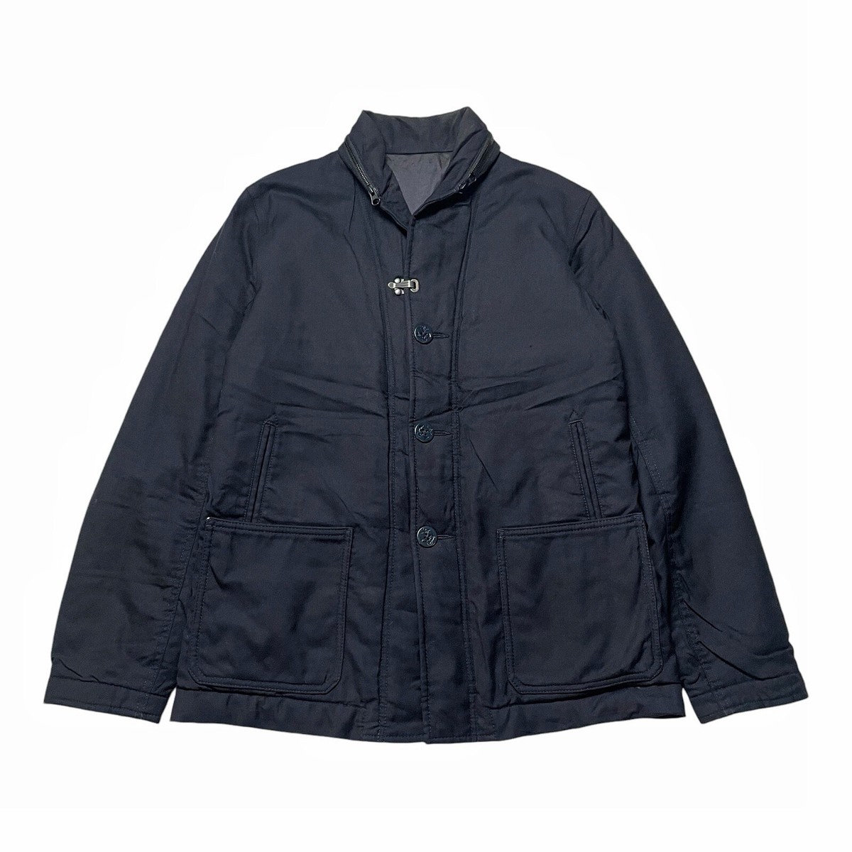 Beams Plus Jacket Shawl Collar Navy Sailor Marine Wind