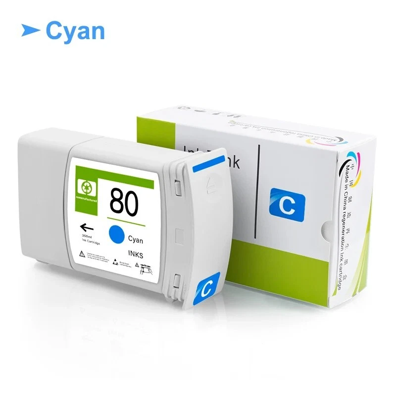 For HP80 Compatible Ink Cartridge With Ink For HP 1050c Plus 1055cm Plus 350ML - Image 2 of 4