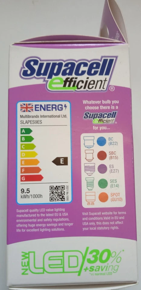 10 pack SUPERCELL EFFICIENT 1050LM 9.5W ES - Image 2 of 3