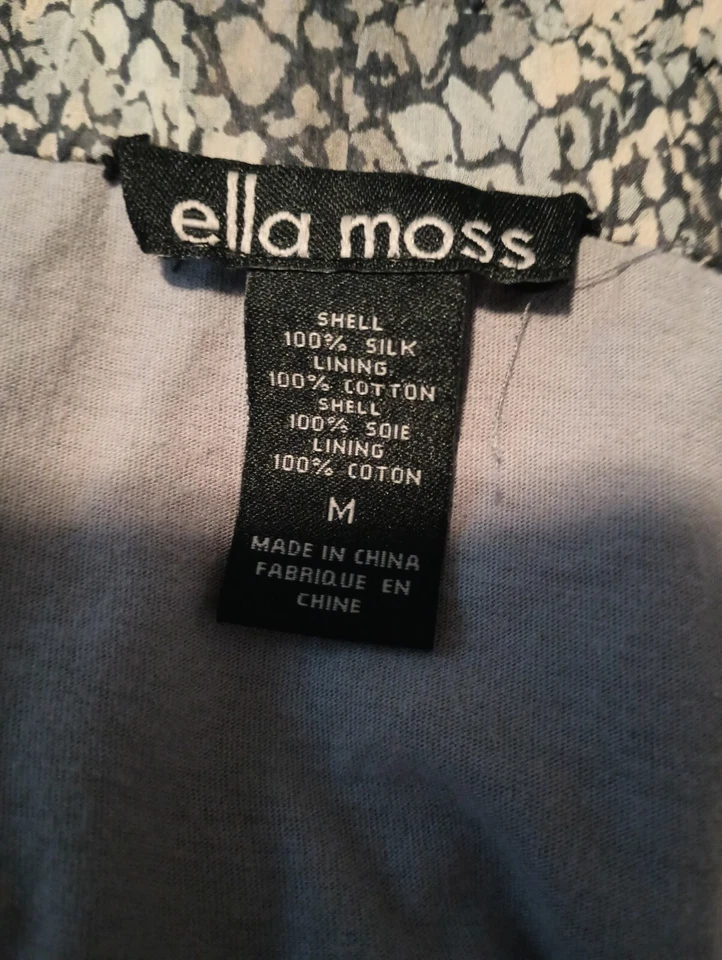 Юбка женская Ella Moss 100% шелк M средняя плиссированная короткая змеиная серо-серая - Изображение 3 из 4