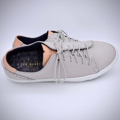 Ted Baker London Gray Leather Sneakers 8 King Grey Lace Up Shoes UK 7 Classic s-l1200.jpg main image 4