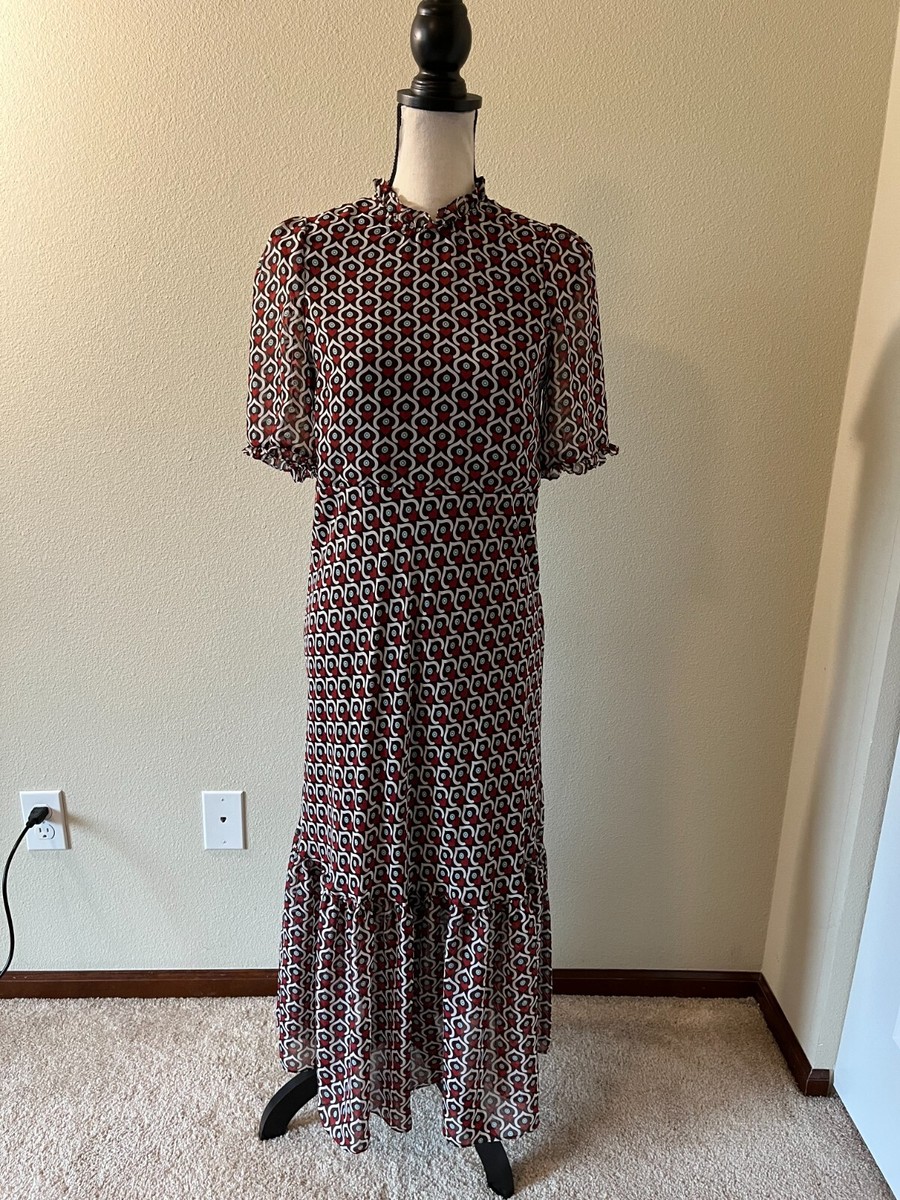 zara heart print midi dress Zara + Heart Print Midi Dress