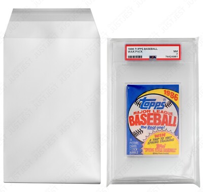Protective Sleeves for PSA Graded Sports Wax Packs - x10 Self Sealing