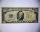 1934 A $10 Ten Dollar North Africa Emergency Issue Silver Certificate B A Block