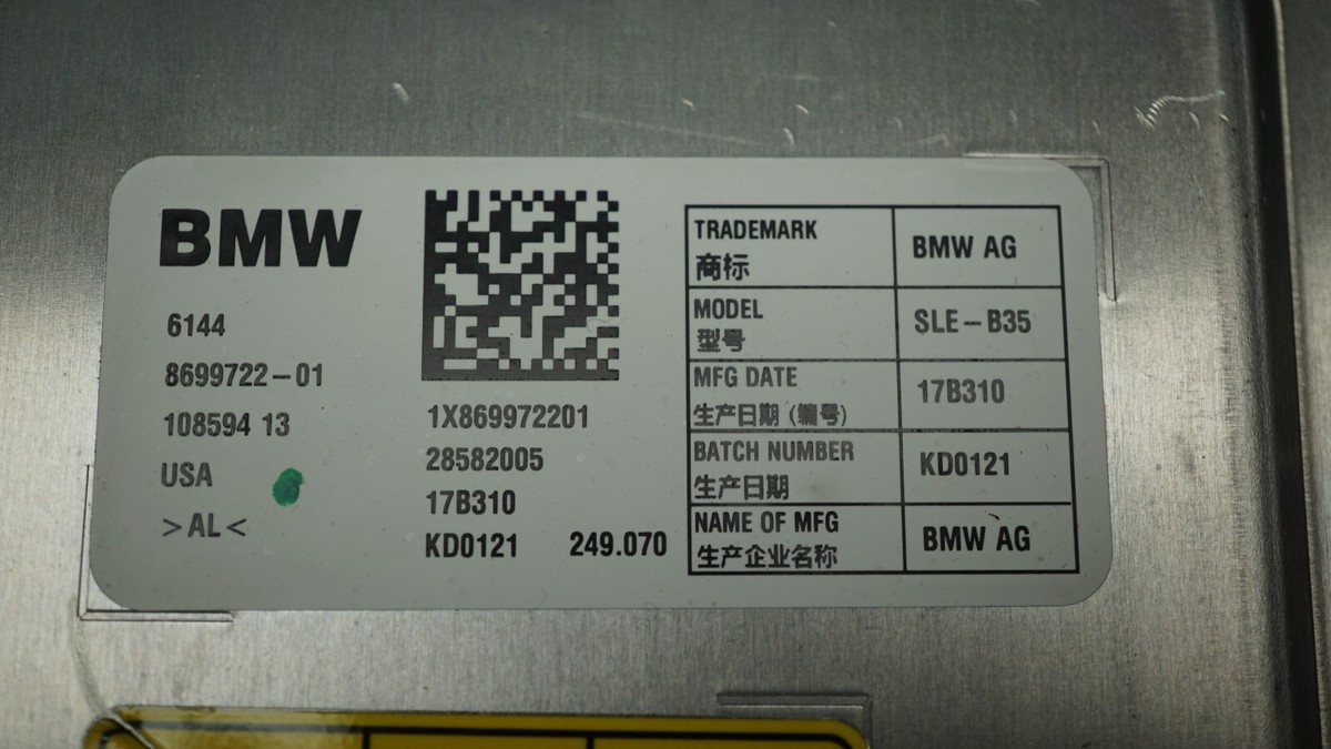 GENUINE BMW X5 F15 40eX KLE MODULE CONVENIENCE CHARGING CONTROL 