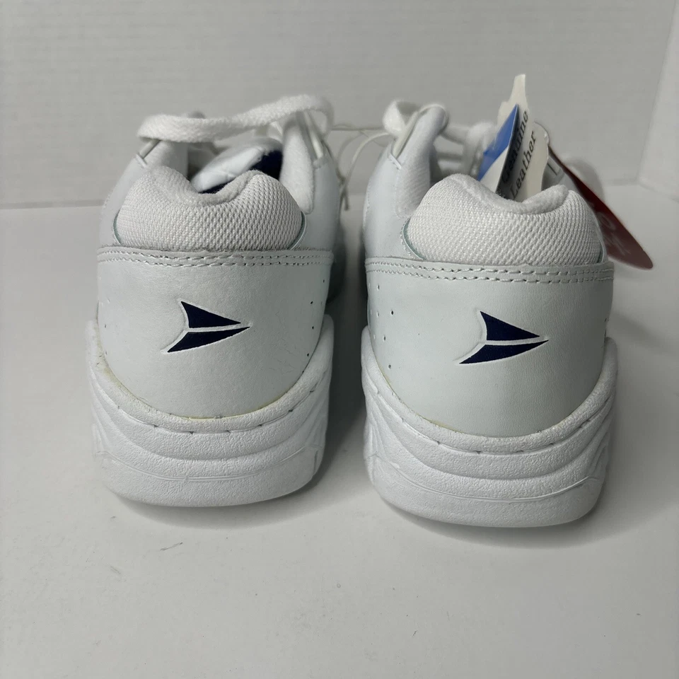 Tenis Dunlop Prohide de Colección Años 90 Cuero Corte Baja Blanco Azul Marino Talla 8 NUEVO ANTIGUO STCK Foto 4 de 4