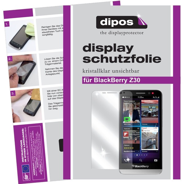 Schutzfolie FüR Blackberry Z30 Klar Display Folie Dipos Displayfolie-image