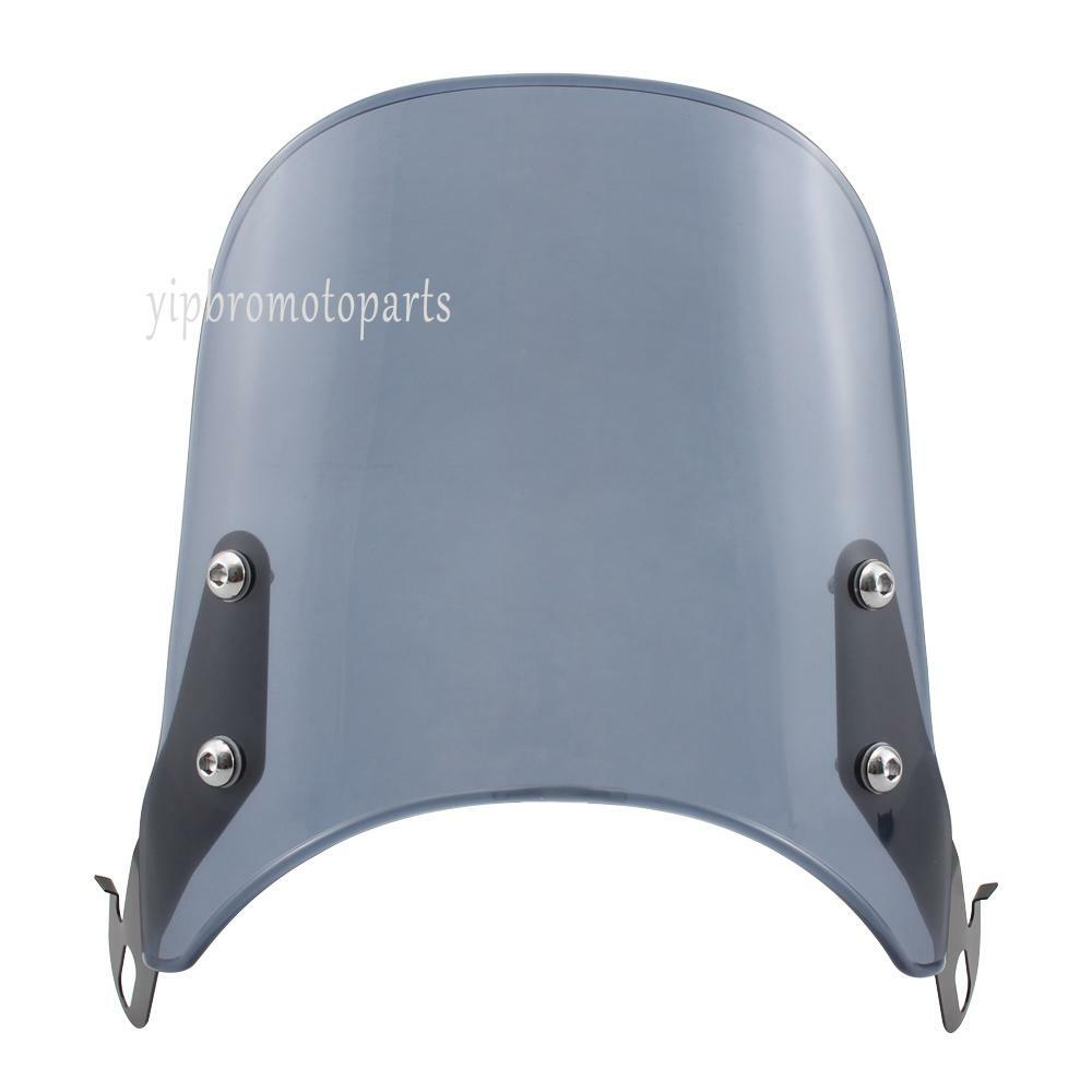 Universal 5"7"Round Smoke Motorcycle Windshield Windscreen Headlight