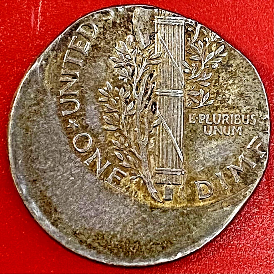 'D' MINT 35% OFF CENTER ERROR MERCURY DIME - Image 2 of 2