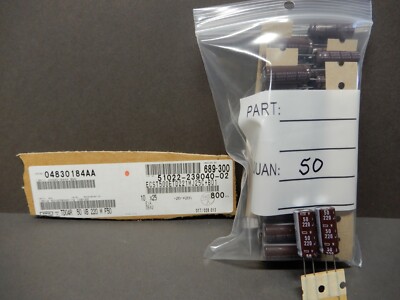 Nippon Chemi-Con 220uf 50V Radial Electrolytic Capacitors Qty 50 NOS