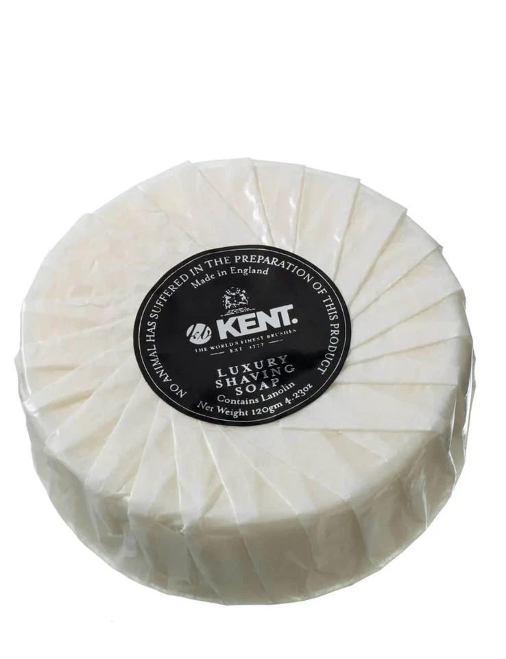 KENT BRUSHES Kent SB2 Luxury Shaving Soap Refill Mens Shave Shaving Soap Bar Block 120g