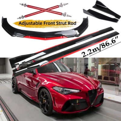 For Alfa Romeo Giulia GTA Front Bumper Lip Splitter+Spoiler Side+Skirt Bod Kit/