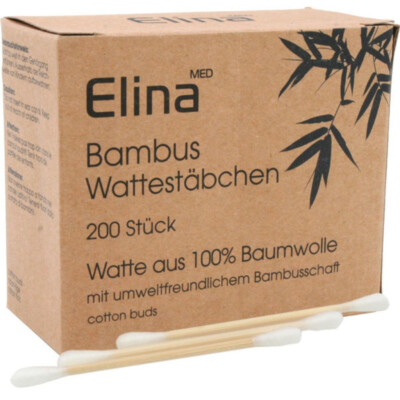 600 Bambus-Wattestäbchen – Bio, 76 Mm Lang, 3 X 200 Stück Im Pack