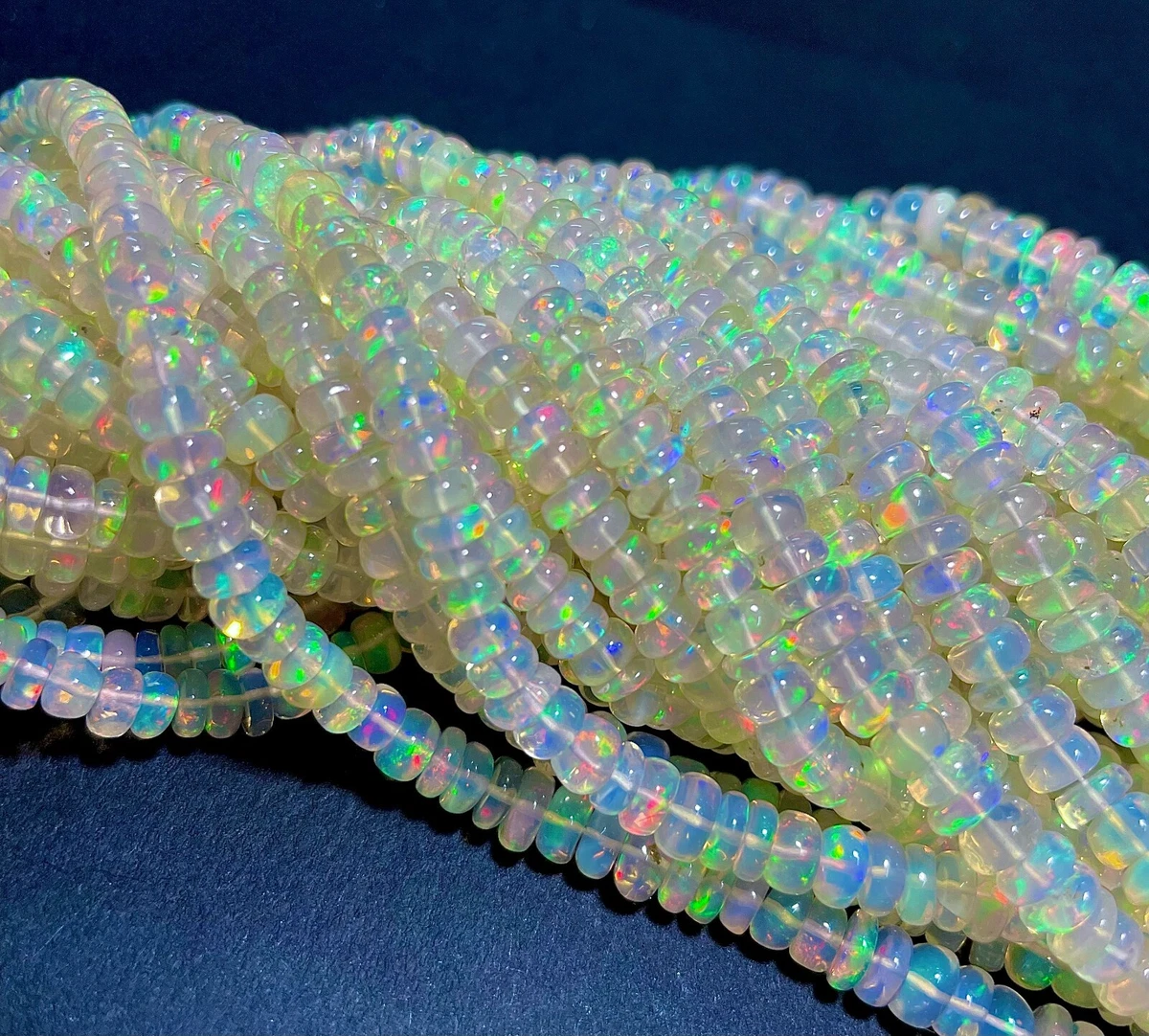 Natural Opal Gemstone Beads 3 6 MM 16 Inch 35 CT Ethiopian Opal beads