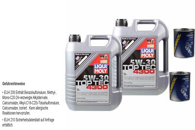 10L Motoröl Liqui Moly Top Tec 4300 5W-30 2x MANNOL Motor Flush ADDITIV