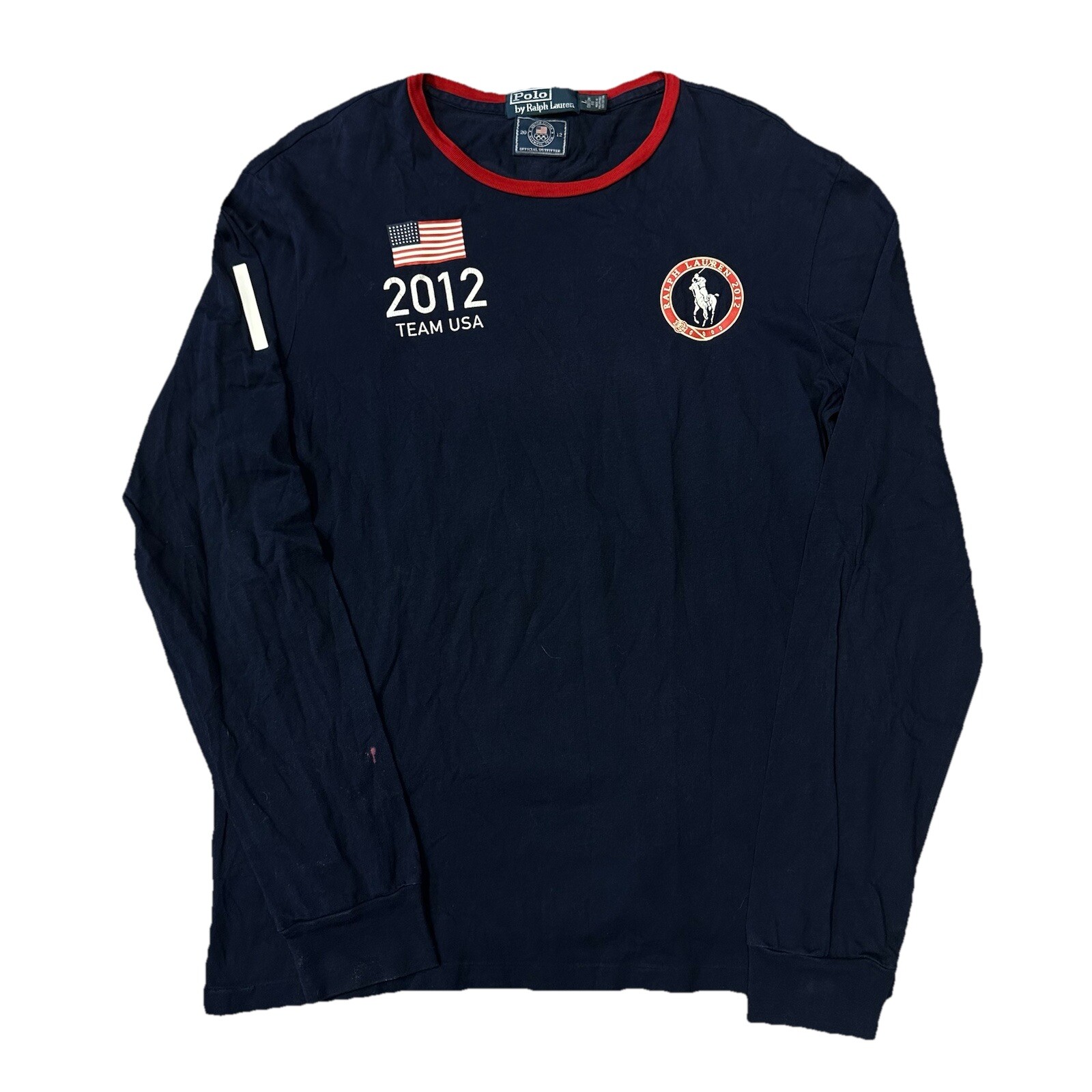 2012 POLO RALPH LAUREN TEAM USA GT BRITIAN MANICA LUNGA TAGLIA L PONY SHIRT (48)