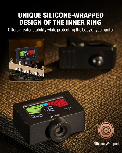 🎸 Donner DT-10 Guitar Tuner Magnetic & Clip On Tuning For Violin Ukulele Banjo - Picture 9 of 14