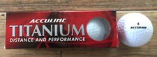 Acculine Titanium Distance And Performance White Golf Balls x 3
