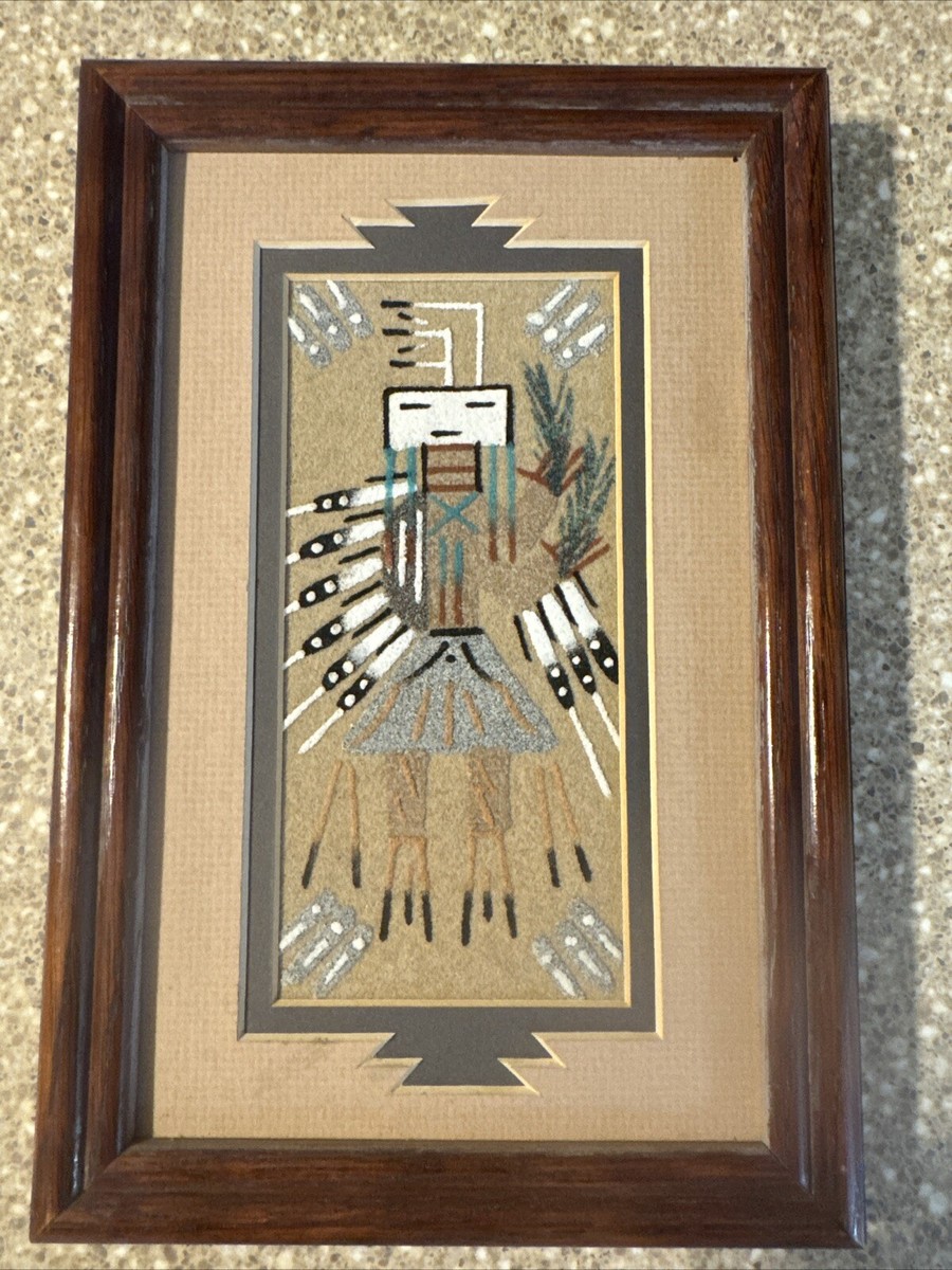 Fred Hayes Navajo Sand painting Signed Framed | eBay