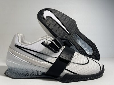 New Nike Romaleos 4 Weightlifting Shoes White Black CD3463-101 Men Size 13 US