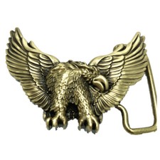 Flying Eagle Solid Brass Mens Belt Buckle Western Cowboy Vintage Antique