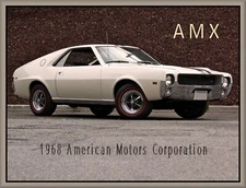 1968 AMC AMX 390 V8, Toolbox / Locker / Refrigerator Magnet, TOP QUALITY