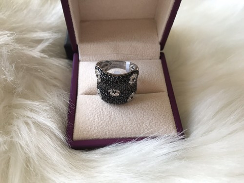 Brand New Boi Ploi, Black Spinel Ring, Sterling Silver, Size O Or R - Picture 9 of 12