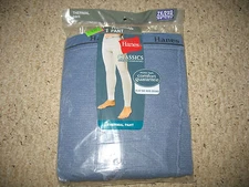 New In Package Hanes Classics Thermal Pants, Blue, 2X/2XG 46-48", Cotton/Poly