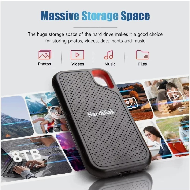 4TB External Solid-State Drive (SSD) USB 3.1 Portable Expansion Device