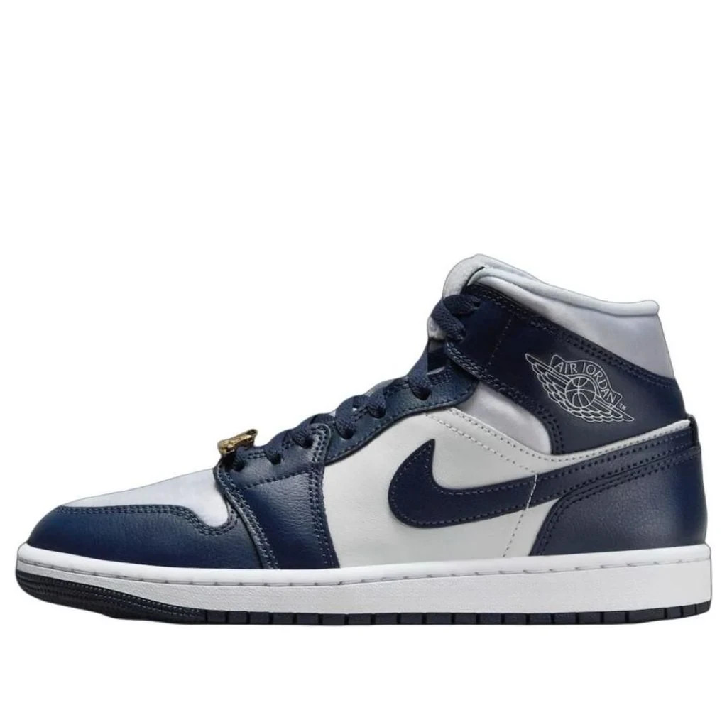 Size 8 - Air Jordan 1 Mid Midnight Navy Gold Charms W for sale