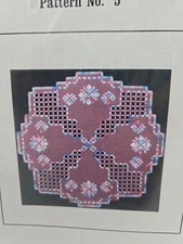Lynne Hermanson 1997 Hardanger Plum Doily Hardanger Embroidery Cross Stitch