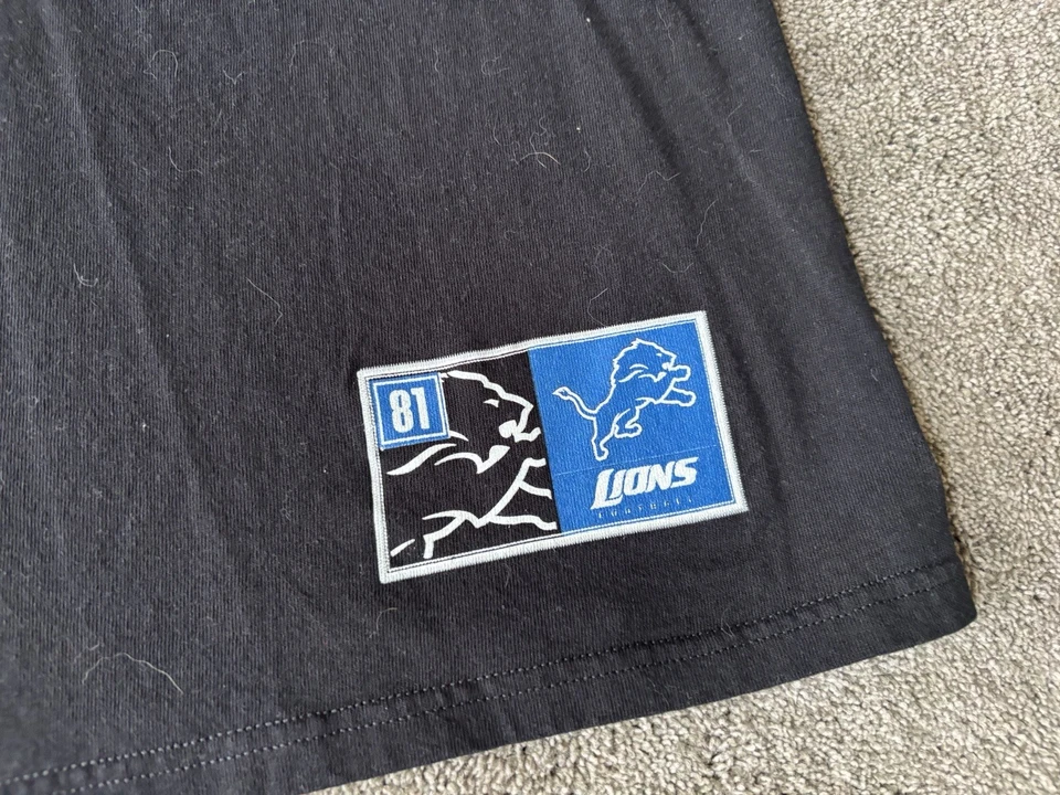 Detroit Lions Calvin Johnson Shirt Mens XL Black NFL Football Majestic Megatron - Image 3 of 4