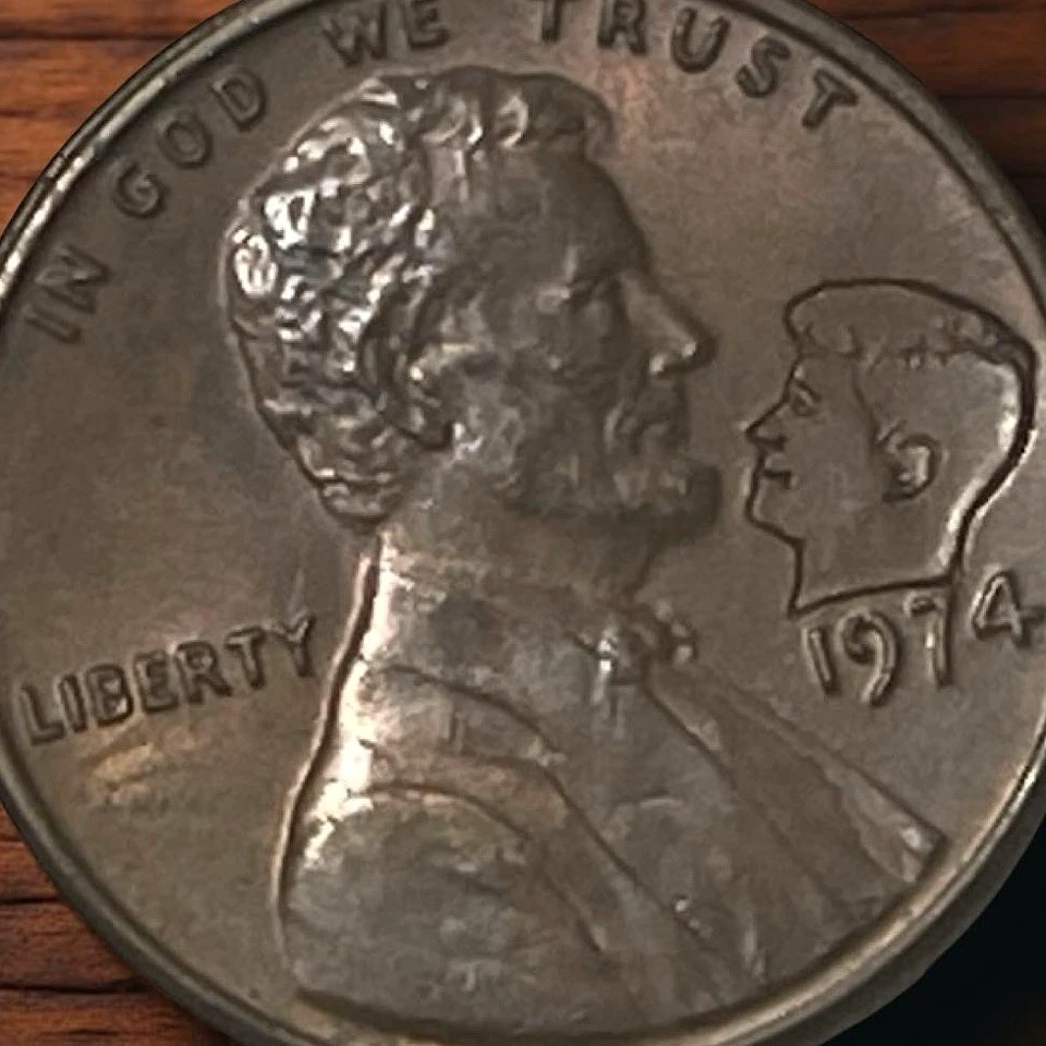 1974 Lincoln Kennedy Counter Strike Cent JFK Penny Punch Imprint Coin Lot 10-138 - Image 3 of 4