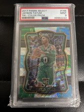 2017 Panini Select Jayson Tatum Premier Level Tri Color Prizm PSA 9 Rookie RC