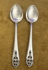 INTERNATIONAL  STERLING SILVER 'QUEENS LACE' ~ (2) DEMITASSE SPOONS 4”