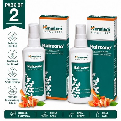 Himalaya Hairzone Solution 60ml Pack of 2 Alopecia Areata Hair Loss Hair Growth 