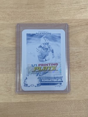 Eric Singleton Jr 2025 Leaf Football Nation 1/1 Printing Plate