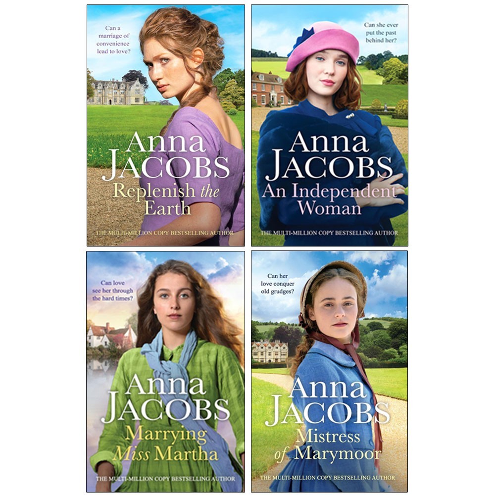 Anna Jacobs Collection 4 Books Set Marrying Miss Martha, Mistress of Marymoor