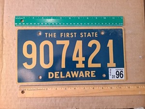 License Plate, Delaware, 1996. Passenger, 907421